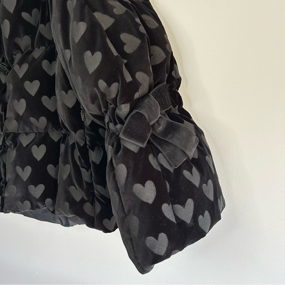 FENDI Down-filled Heart-motif Velvet Jacket In Black size 40 - Picture 11 of 15